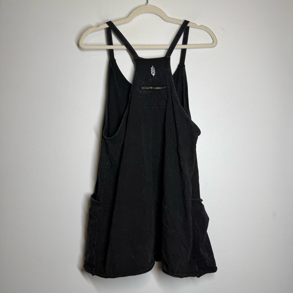 Free People Hot Shot Mini Dress Black Medium Built In Shorts - Picture 7 of 7